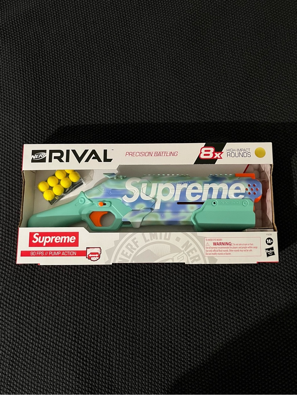 Supreme x Nerf Rival Teal Camo Foam Blaster